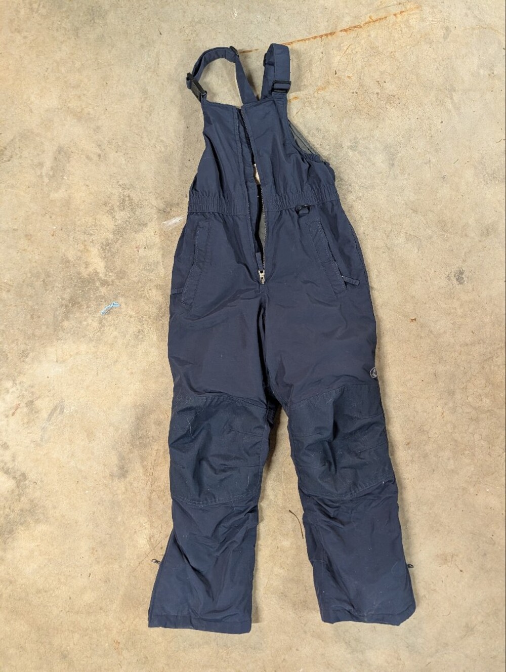 Lands' End Navy Blue Cargo Bib Snow Pants